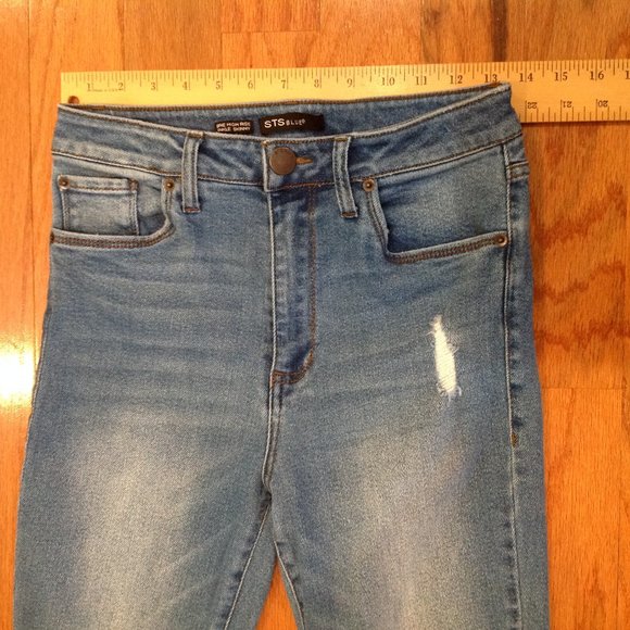 STS BLUE BRIE High Rise Skinny Distressed Tag Size 28 - Picture 4 of 8